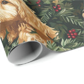 Goldendoodle hond Christmas Pine Cadeaupapier (Rol Hoek)
