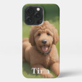 Goldendoodle Hond gepersonaliseerd iPhone Hoesje (Achterkant)