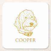 Goldendoodle Hond gepersonaliseerd Kartonnen Onderzetters (Voorkant)