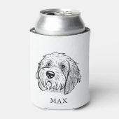 Goldendoodle Hond Gepersonaliseerde Hand Drawing Blikjeskoeler (Blikje Voorkant)
