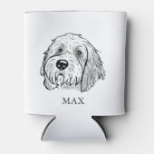 Goldendoodle Hond Gepersonaliseerde Hand Drawing Blikjeskoeler (Voorkant)