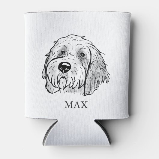 Goldendoodle Hond Gepersonaliseerde Hand Drawing Blikjeskoeler (Voorkant)