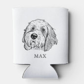 Goldendoodle Hond Gepersonaliseerde Hand Drawing Blikjeskoeler (Achterkant)