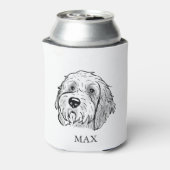 Goldendoodle Hond Gepersonaliseerde Hand Drawing Blikjeskoeler (Blikje Achterkant)