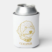 Goldendoodle Hond Gepersonaliseerde Hand Drawing Blikjeskoeler (Blikje Voorkant)