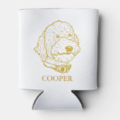 Goldendoodle Hond Gepersonaliseerde Hand Drawing Blikjeskoeler (Voorkant)