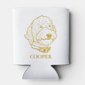 Goldendoodle Hond Gepersonaliseerde Hand Drawing Blikjeskoeler (Achterkant)