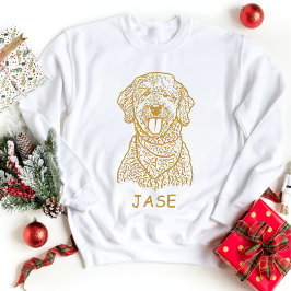Goldendoodle Hond Gepersonaliseerde Hand Drawing T-shirt