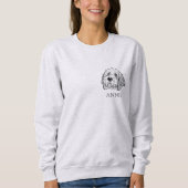 Goldendoodle Hond Gepersonaliseerde Hand Drawing Trui (Voorkant)