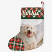 Goldendoodle Hond Gepersonaliseerde Kerstkous Kleine Kerstsok (Achterkant)