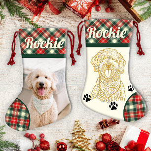 Goldendoodle Hond Gepersonaliseerde Kerstkous Kleine Kerstsok