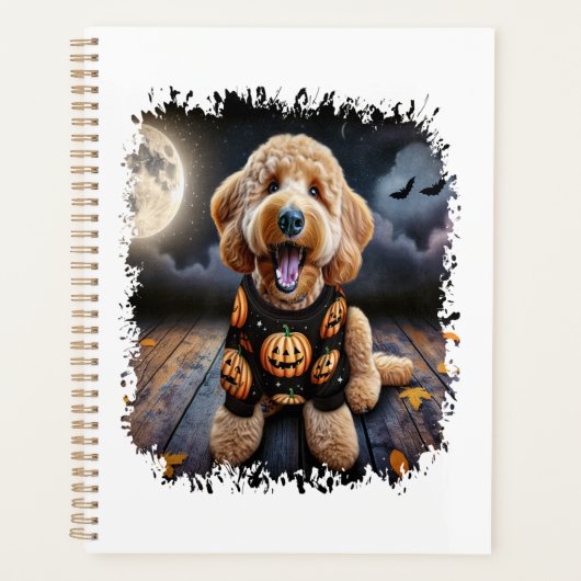 Goldendoodle Hond Halloween Planner (Voorkant)