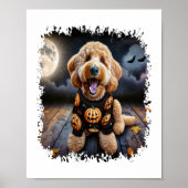 Goldendoodle Hond Halloween Poster (Voorkant)