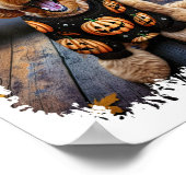Goldendoodle Hond Halloween Poster (Hoek)
