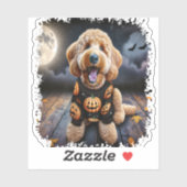 Goldendoodle Hond Halloween Sticker (Vel)