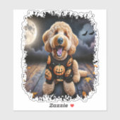 Goldendoodle Hond Halloween Sticker (Vel)