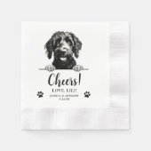Goldendoodle Hond Hand Tekening Gepersonaliseerde  Servet (Voorkant)