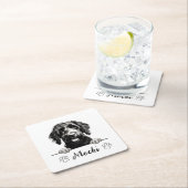 Goldendoodle Hond Handtekening Gepersonaliseerd Kartonnen Onderzetters (Insitu)