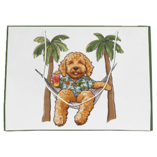 Goldendoodle-hond in Hawaiaanse top Groot Cadeauzakje