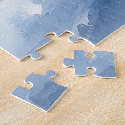 Goldendoodle Hond in Sledge Laat het Sneeuw Kerstm Legpuzzel (Zijkant)