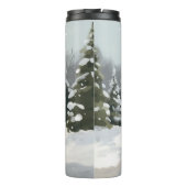 Goldendoodle Hond in Sneeuw Kerstmis Thermosbeker (Achterkant)