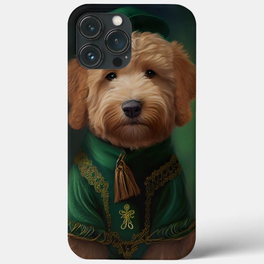 Goldendoodle hond in St. Patrick's Day jurk Case-Mate iPhone Case (Achterkant)