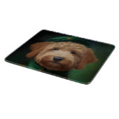 Goldendoodle hond in St. Patrick's Day jurk Snijplank (Hoek)
