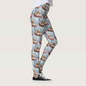 Goldendoodle Hond Kerstfeest Leggings (Rechts)