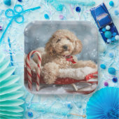 Goldendoodle Hond Kerstfeest Papieren Bordje (Feest)