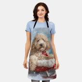 Goldendoodle Hond Kerstfeest Schort (Gedragen)