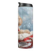 Goldendoodle Hond Kerstfeest Thermosbeker (Geroteerd rechts)