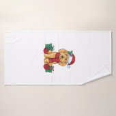 Goldendoodle Hond Kerstviering Santa Dog X Badhanddoek (Badhanddoek)