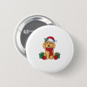 Goldendoodle Hond Kerstviering Santa Dog X Ronde Button 5,7 Cm (Voorkant /achterkant)