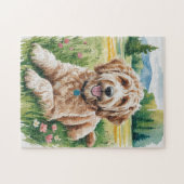 Goldendoodle hond legpuzzel (Horizontaal)