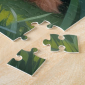 Goldendoodle Hond Lente Bloemen Schilderen Legpuzzel (Zijkant)