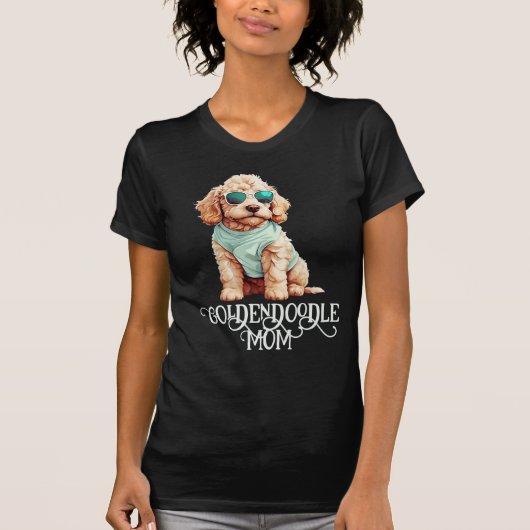 Goldendoodle Hond Mam Zonnebril T-shirt (Voorkant)
