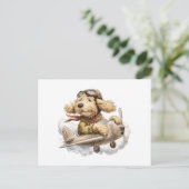 Goldendoodle-hond piloot Vliegtuig Briefkaart (Staand voorkant)