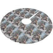 Goldendoodle Hond Rijden Motorfiets Kerstmis Kerstboom Rok (Gekanteld)