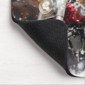 Goldendoodle Hond Rijden Motorfiets Kerstmis Muismat (Hoek)