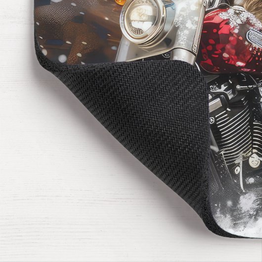 Goldendoodle Hond Rijden Motorfiets Kerstmis Muismat (Hoek)