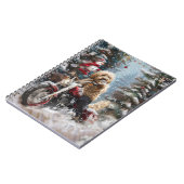 Goldendoodle Hond Rijden Motorfiets Kerstmis Notitieboek (Linkerzijde)
