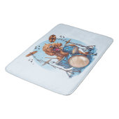 Goldendoodle Hond Speelt op Drums Badmat (Gekanteld)