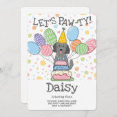 Goldendoodle Hond Verjaardagsfeest Uitnodiging (Voorkant / Achterkant)