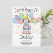 Goldendoodle Hond Verjaardagsfeest Uitnodiging (Staand voorkant)