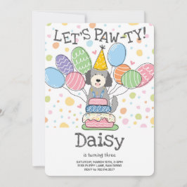 Goldendoodle Hond Verjaardagsfeest Uitnodiging