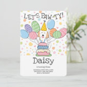 Goldendoodle Hond Verjaardagsfeest Uitnodiging (Staand voorkant)