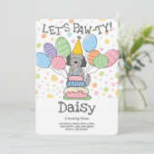 Goldendoodle Hond Verjaardagsfeest Uitnodiging (Staand voorkant)