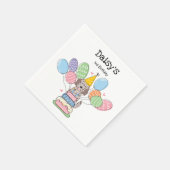 Goldendoodle Hond Verjaardagsfeestje Papieren serv Servet (Hoek)