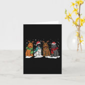 Goldendoodle Honden Kerstverlichting Golden Doodle Kaart (Gele Bloem)