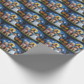 Goldendoodle Honden Pompoen Halloween Grappig Cadeaupapier (Hoek)